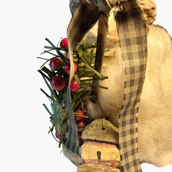 Woblers Woods Folk Art Snowman Decoration Vintage Rustic Cottage Cabin Art - Picture 8 of 12